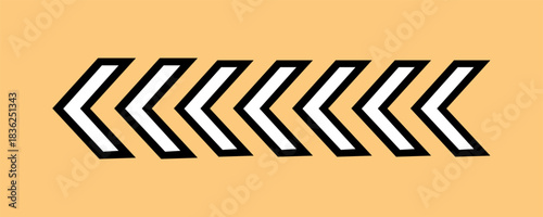 Arrow icons group. Set of black arrows symbols with blend effect. Chevron symbols. Vector isolated on white background. vector