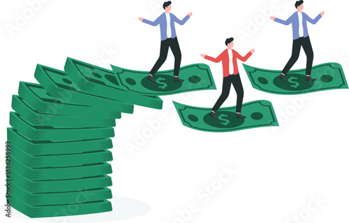 Stock market crash, the looming threat of massive risks in commercial investments,
