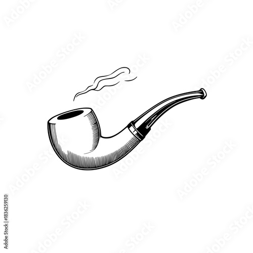 smoking pipe vector illustration 