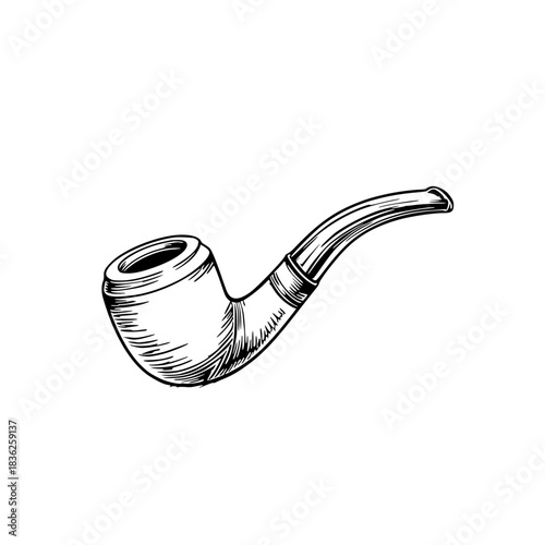 smoking pipe vector illustration 