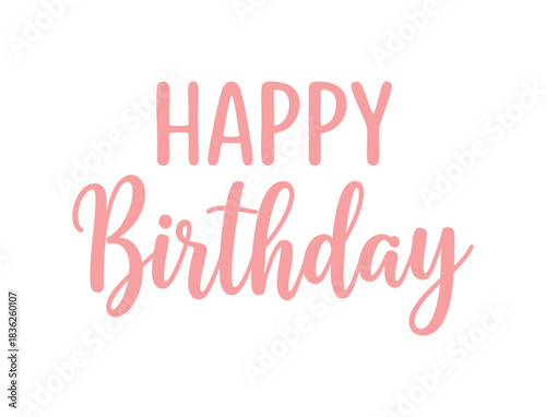Happy Birthday inscription text