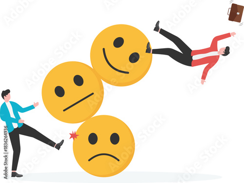 Emotional Factors in Instability, Emotional Management and Regulation, Mental Health and Illness, Merchants Swinging Left and Right on the Emoji Dice
