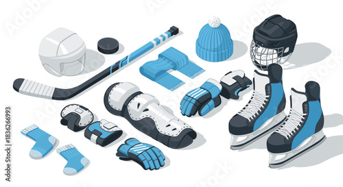 Winter sports essentials and ice hockey accessories for enthusiasts and teams