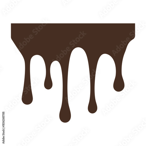 Melted Chocolate Drips Liquid Shaped Icon