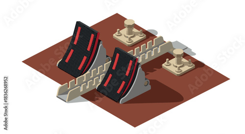 Isometric athletics starting blocks for track race design and training
