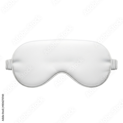 White fabric sleep mask for restful sleep, relaxation, and travel comfort