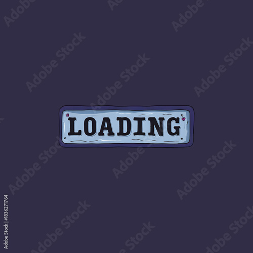 Funky cartoon loading bar waits for progress now
