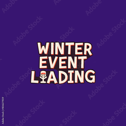 Fun winter event loading screen with microphone icon