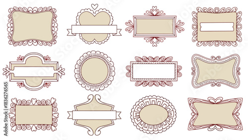 Elegant Frame Collection Intricate Border Elements for Invitations and Creative Designs