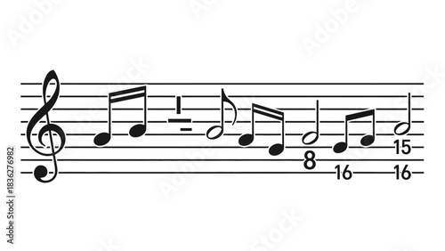Musical Notation A Visual Representation of Melody and Rhythm on a Staff