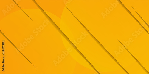 Abstract modern bright orange gradient background. Trendy simple diagonal dynamic geometric stripes vector design with shine lines and shadow.