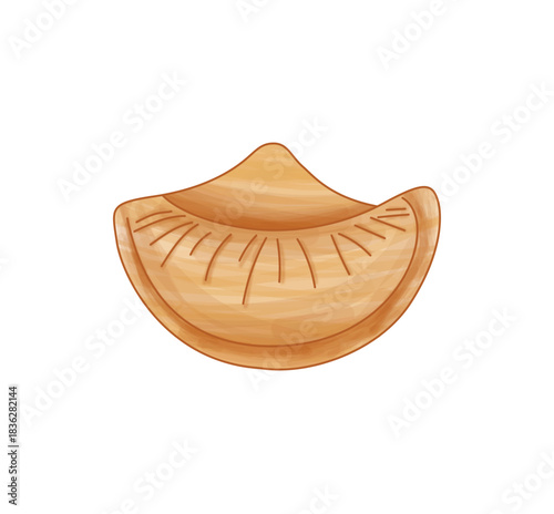 Chinese dumpling isolated watercolor vector illustration