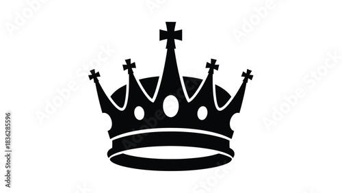 Royal crown silhouette with crosses