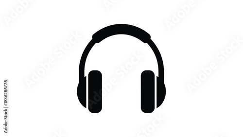Headphones icon on white background