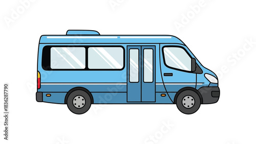 white van isolated on white