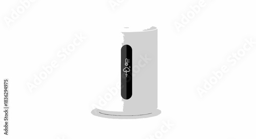 Sleek weather station displaying temperature and cloud icon for forecasts clarity minimal style