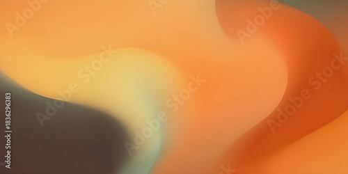 Abstract flowing organic shapes in warm gradient tones of orange yellow and brown creating a fluid and dynamic visual texture