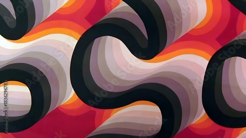 Vibrant abstract organic flowing waves with gradient colors and smooth textures creating a dynamic and energetic visual experience