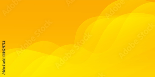 Warm yellow gradient background with overlapping organic wave shapes forming a soft and modern abstract pattern.