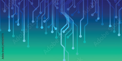 Abstract digital technology speed connect blue green background, cyber nano information, abstract communication, innovation future tech data, modern design