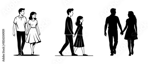Silhouettes of a Loving Couple's Journey
