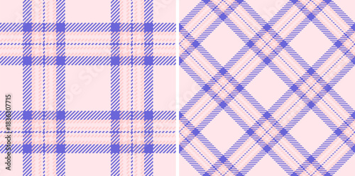 Plaid texture fabric of check pattern vector with a tartan seamless textile background. Set in wedding colors. Vogue fashion trends for the season.