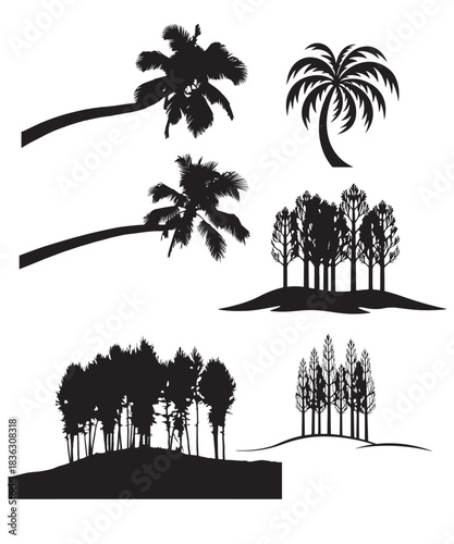 palm trees vector
