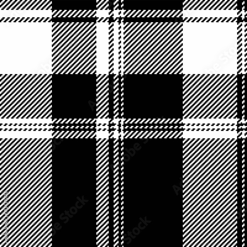 Asymmetric tartan vector textile, carpet texture background fabric. India pattern check plaid seamless in black and white colors.