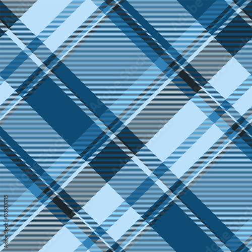 Nice texture tartan check, motif seamless fabric pattern. Amazing plaid vector background textile in cyan and light colors.