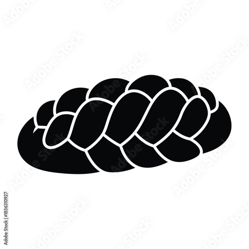 Braided Bread Silhouette loaf baked