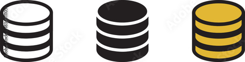 Group of stacked circular elements depicting financial savings or organizational data infrastructure collection