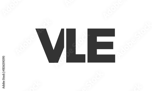 VLE logo design template with strong and modern bold text. Initial based vector logotype featuring simple and minimal typography. Trendy company identity.