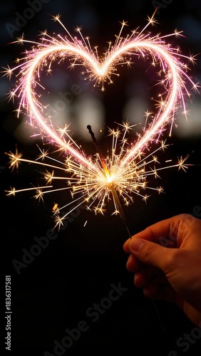 Vibrant fireworks exploding in the night sky, illuminating a celebration. Conveys joy, excitement, and warm nostalgia. Ideal for New Year backgrounds, festive promotions, and happy event visuals.