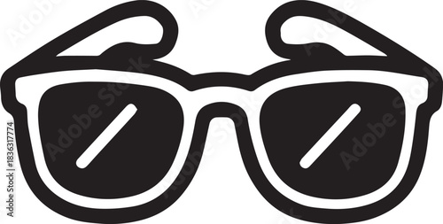 A stylish, iconic pair of sunglasses, epitomizing the essence of summer, leisure, and a classic look.