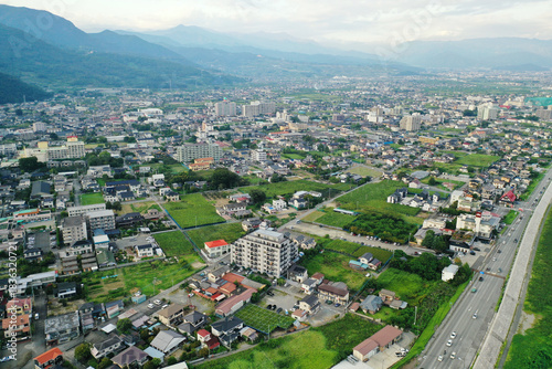 山梨県笛吹市の石和温泉付近