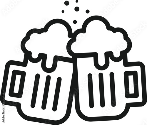 drink icon, cheers icon vector