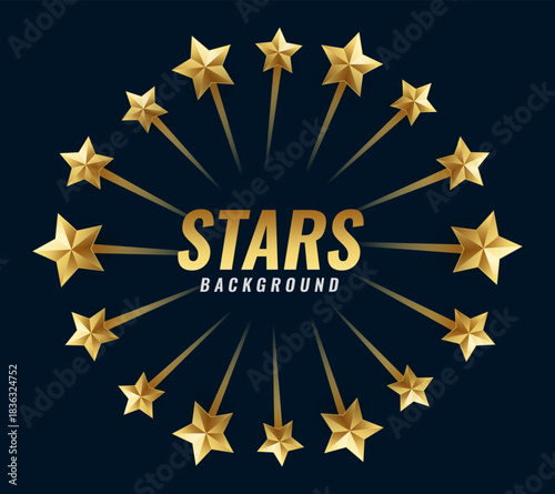 eye catching bursting golden star background for champions