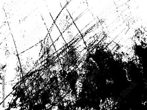 Black and white abstract background with scratches and grunge texture EPS10.