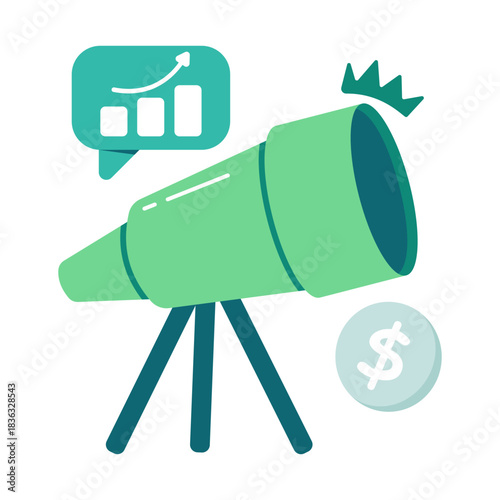 Modern design icon of financial foreseeing 