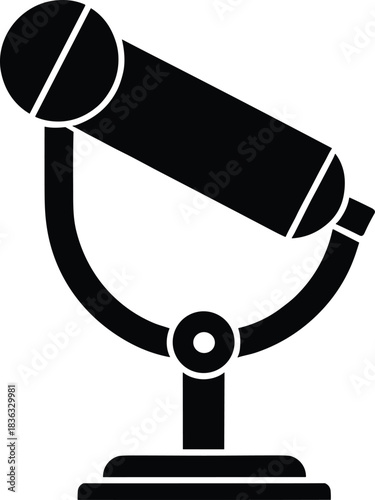 Desktop Microphone Podcasting Voice Recording Vector Icon