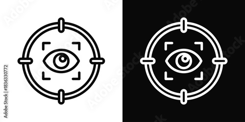 Focus Icon White And Black Background Style