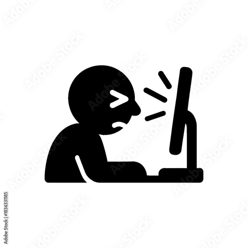 Online Cyberbullying Internet Rage Icon