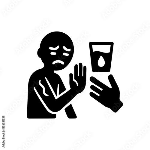 Dehydration Water Refusal Icon