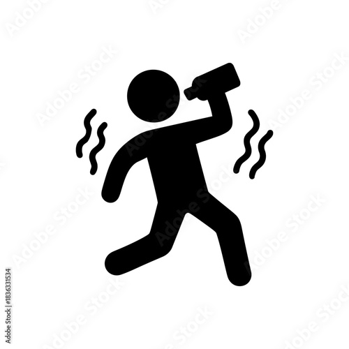 Intoxicated Alcohol Drinking Icon