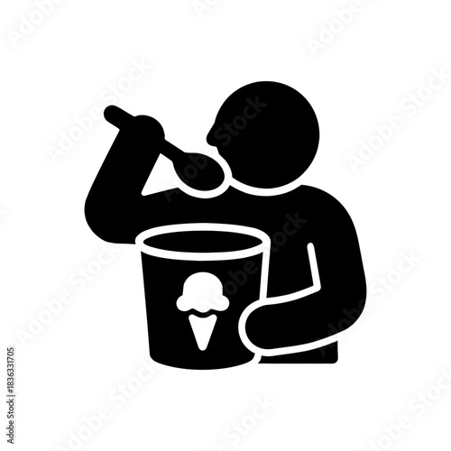 Compulsive Ice Cream Eating Icon