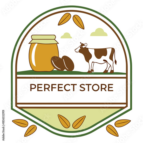 vector illustration of a dairy product