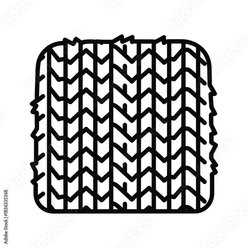 Knitted Fabric Texture Pattern Icon