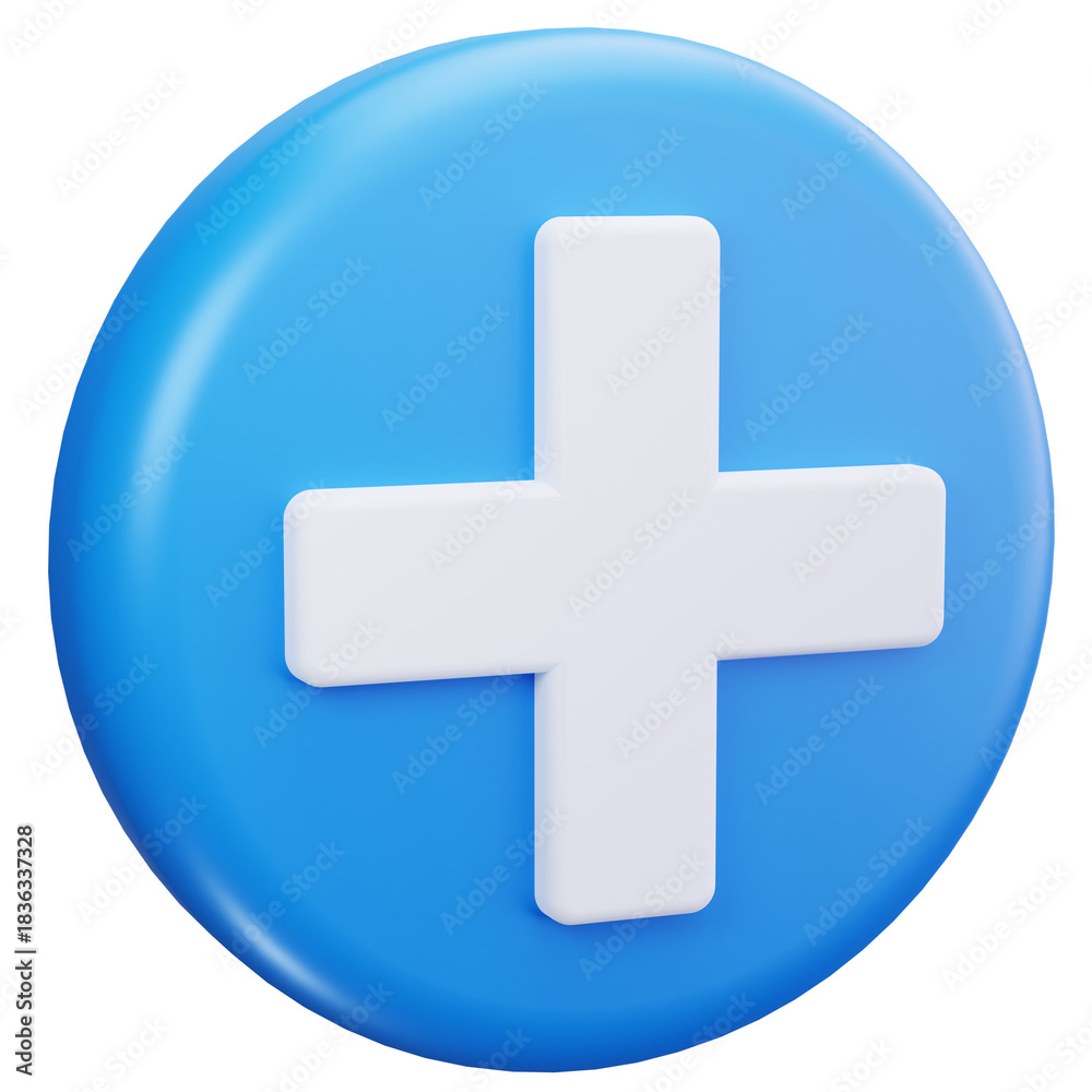 Obraz premium Blue Medical Add Button