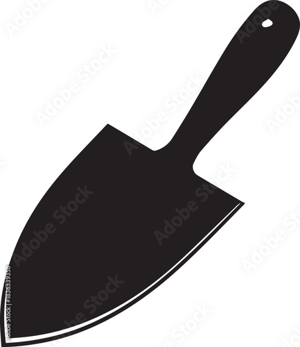 silhouette vector art of trowel