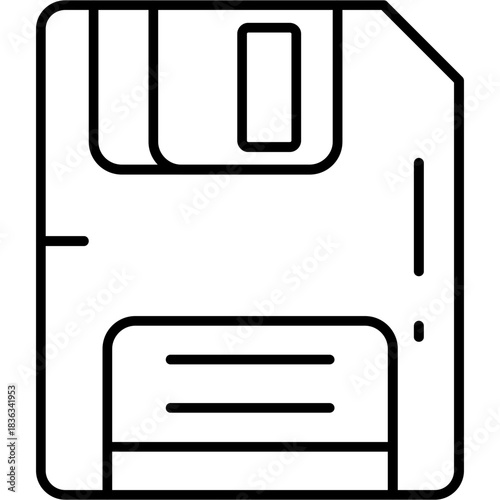 Floppy Disk Outline Icon